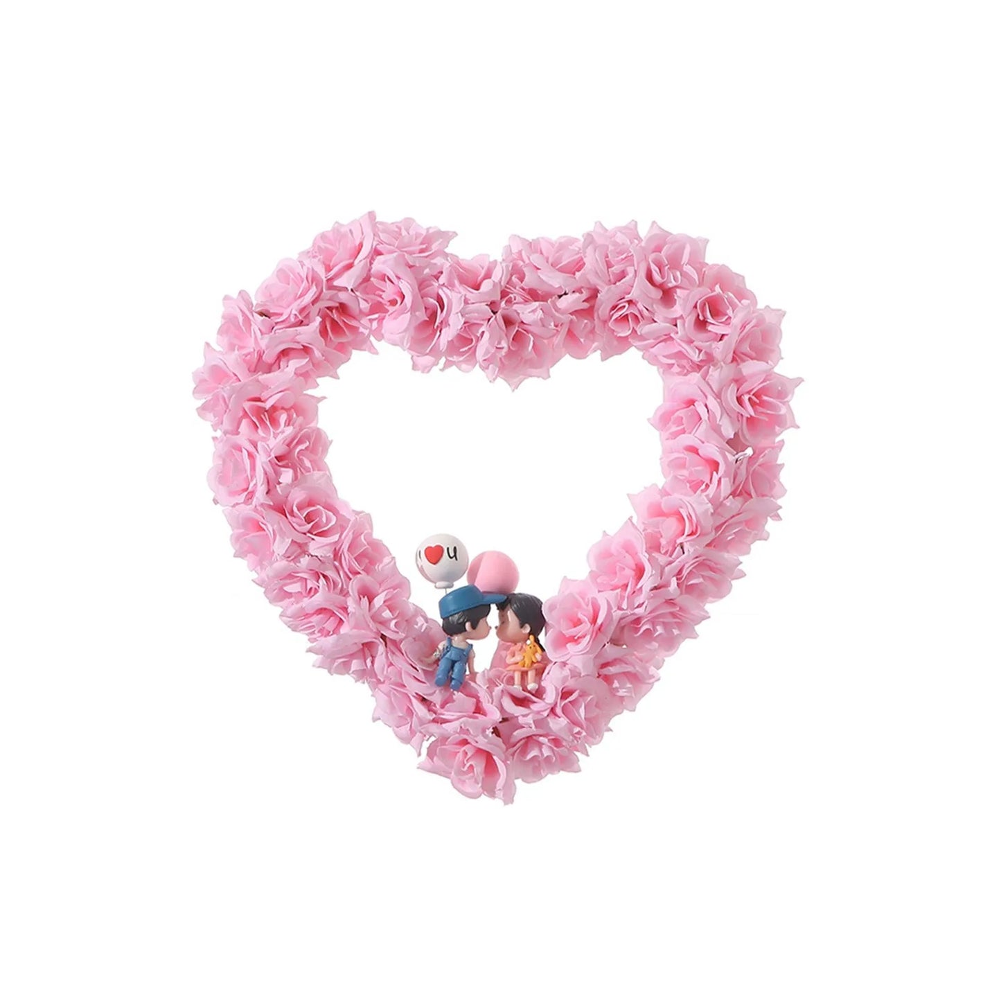 Wedding Decoration 2025 Love Wreath Decoration Wedding Proposal Party Simulation Rose Embroidered Ball Wreath Scene Decoration