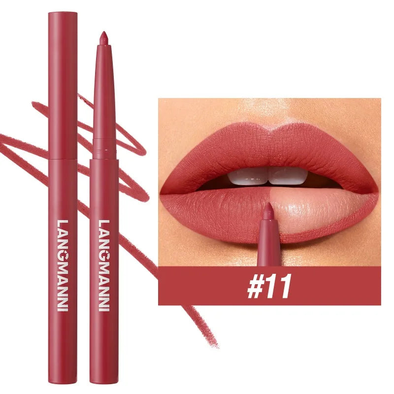 12-color Matte Lip Liner Waterproof Plumping Stain Lipstick Natural Nude Pink Lip Liner Professional Outline Lips Contour Makeup