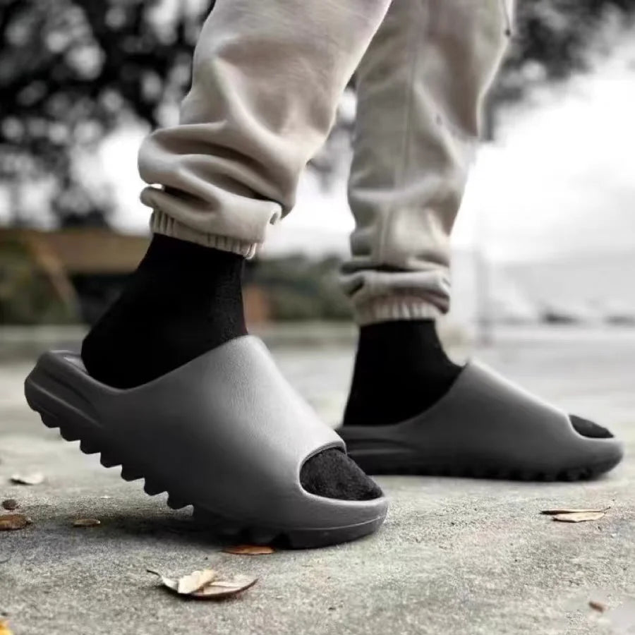 Men's and Women's Casual Slippers Thick-Soled Wear-Resistant Non-Slip Heightening Comfortable Soft Casual Beach Sandals