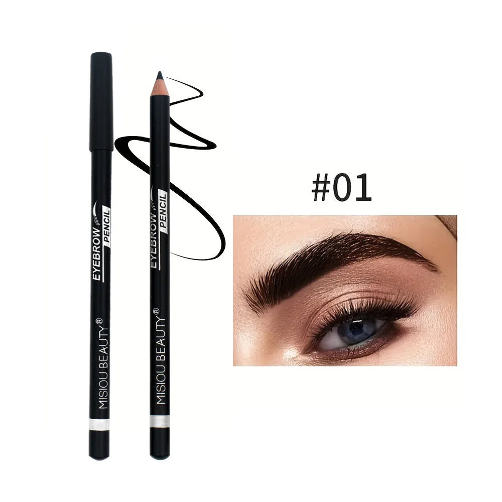 2 Colors Long Lasting Eyebrow PencilWaterproof and SweatproofNot easily smudgedWild EyebrowWooden Hard Core Eyebrow Pencil