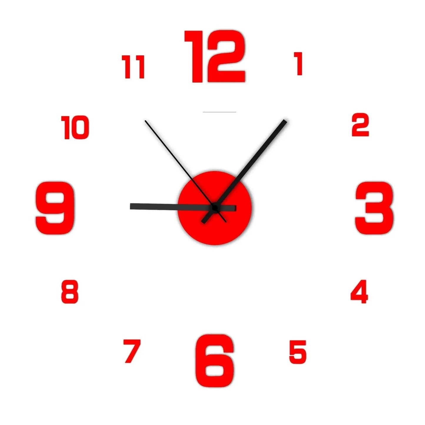 Creative Frameless DIY Wall Clock Wall Decal Home Silent Clock Living Room Office-5