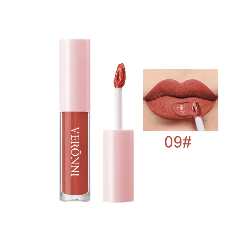12 Colors Matte Liquid Lipstick 2.3ml Mini Size Vegan&Cruelty-Free Long Lasting Non-Drying Nude to Bold Shades Fade Proof Makup