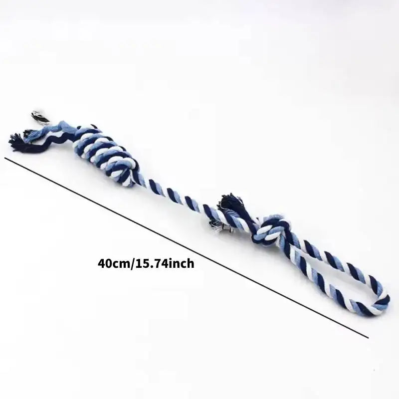 1pc Dog Cotton Rope Chew Toy Durable Braided Teeth Cleaning Toys for Small Medium Dog Outdoor Interactive Training Pet Supplies