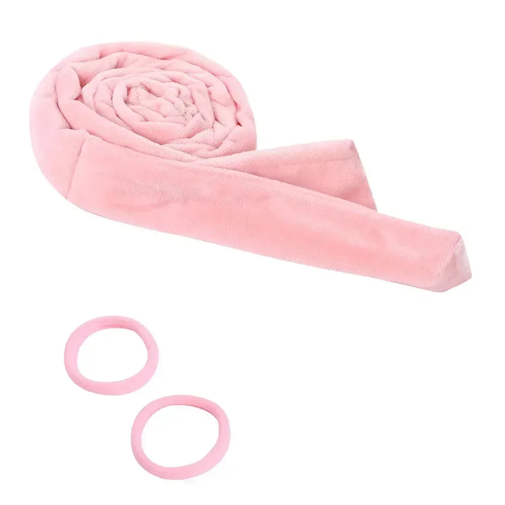 No Heat Hair Curler And Satin Sleeping Cap Set Heatless Hair Curling Headband Hair Claw Clip Hairs Rings Soft Sleeping Hat Salon