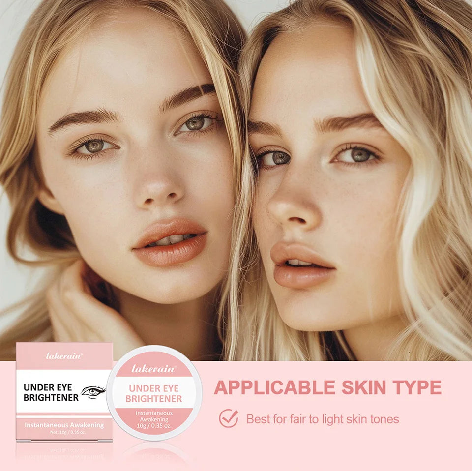 Under Eye Brightener with Hyaluronic Acid&Shea Butter Hide&Brighten Dark Circles Eye Brightener Nourishes Eye Skin, Cruelty-Free