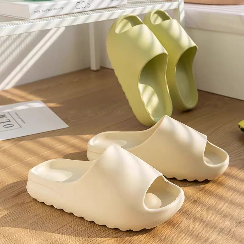 Men's and Women's Casual Slippers Thick-Soled Wear-Resistant Non-Slip Heightening Comfortable Soft Casual Beach Sandals