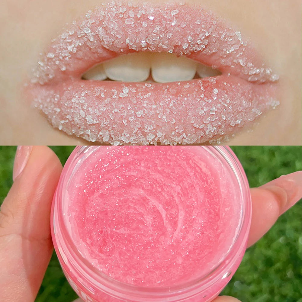 Dual Effect Lips Scrub Mask Fruit Flavor Lip Scrub Moisturizing Nourishing Exfoliating Dead Skin Makeup Reduce Lips Fine Lines