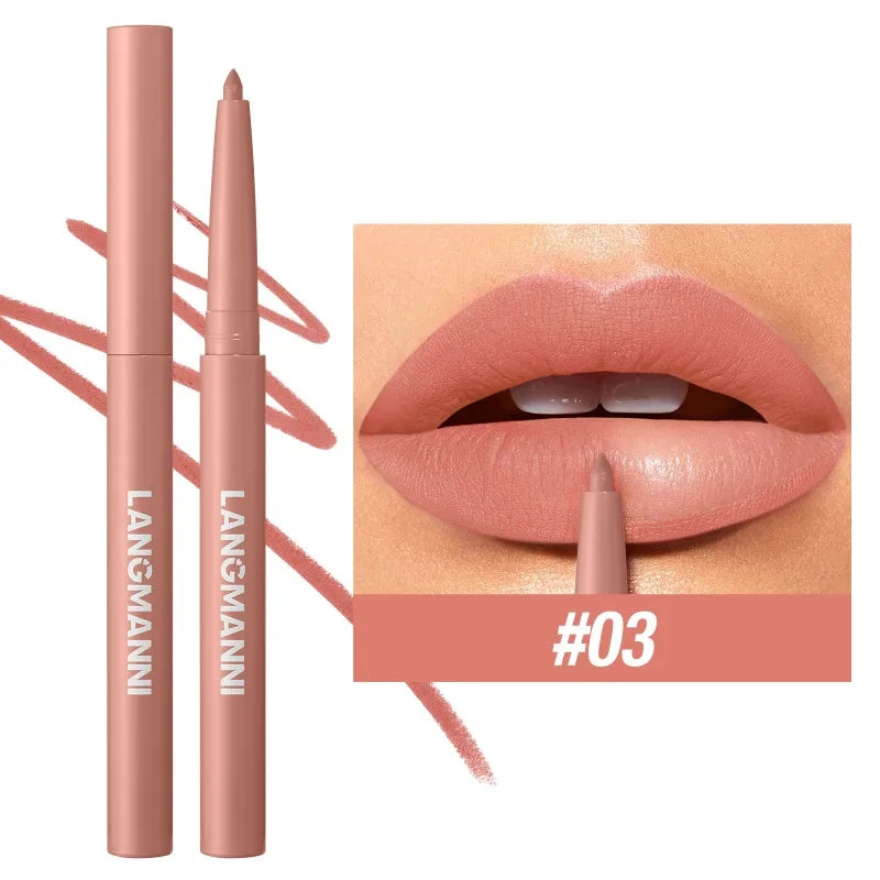12-color Matte Lip Liner Waterproof Plumping Stain Lipstick Natural Nude Pink Lip Liner Professional Outline Lips Contour Makeup