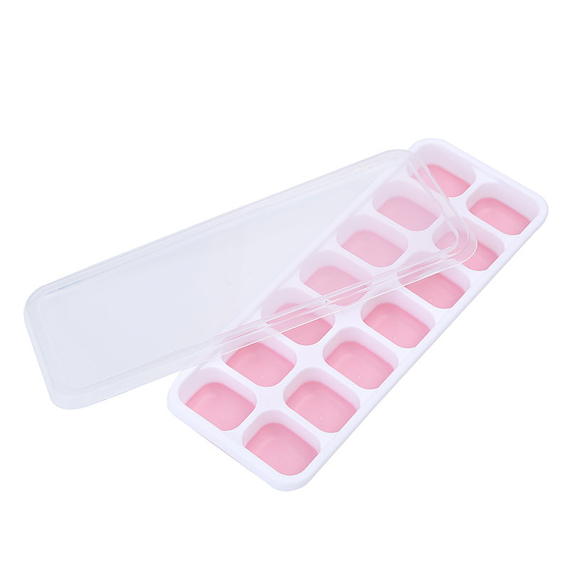 14 Grids Fruit Ice Maker with Removable Ice Cube Trays Reusable Silicone Ice cube Mold Lids Kitchen Tools Freezer Summer Mould