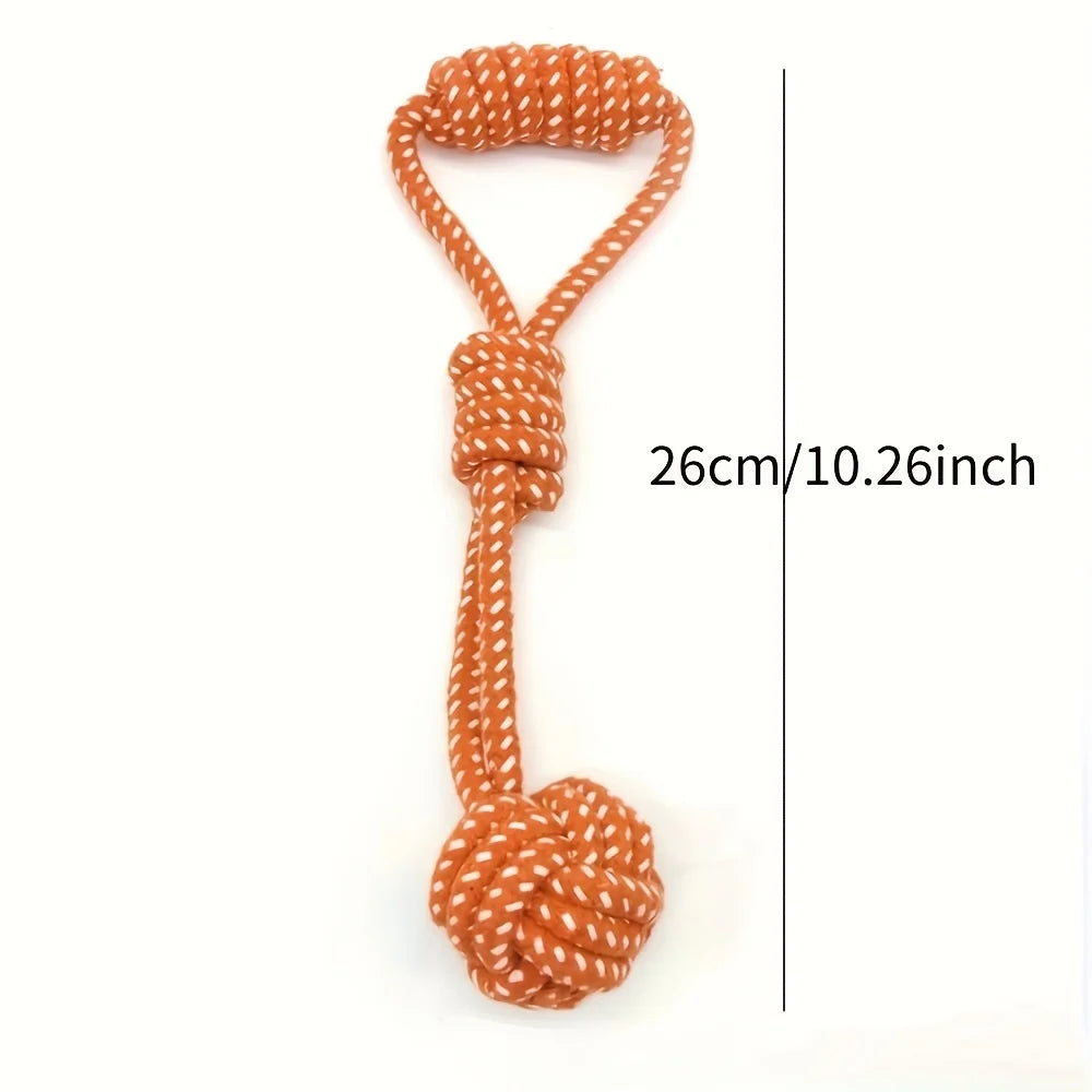 1pc Dog Cotton Rope Chew Toy Durable Braided Teeth Cleaning Toys for Small Medium Dog Outdoor Interactive Training Pet Supplies