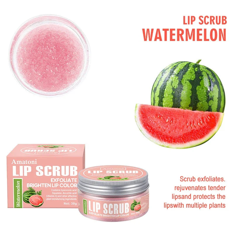 Dual Effect Lips Scrub Mask Fruit Flavor Lip Scrub Moisturizing Nourishing Exfoliating Dead Skin Makeup Reduce Lips Fine Lines