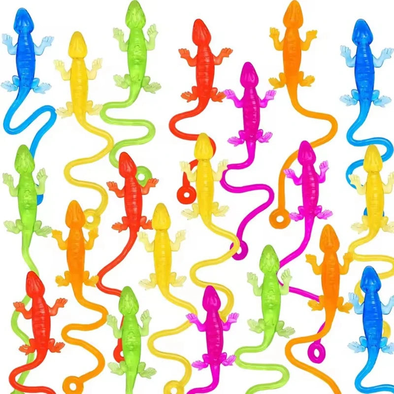 10/20/30Pcs Sticky Climbing Lizard Kids Birthday Party Favors Goodie Filler Pinata Toys School Prizes Halloween Christmas Gift
