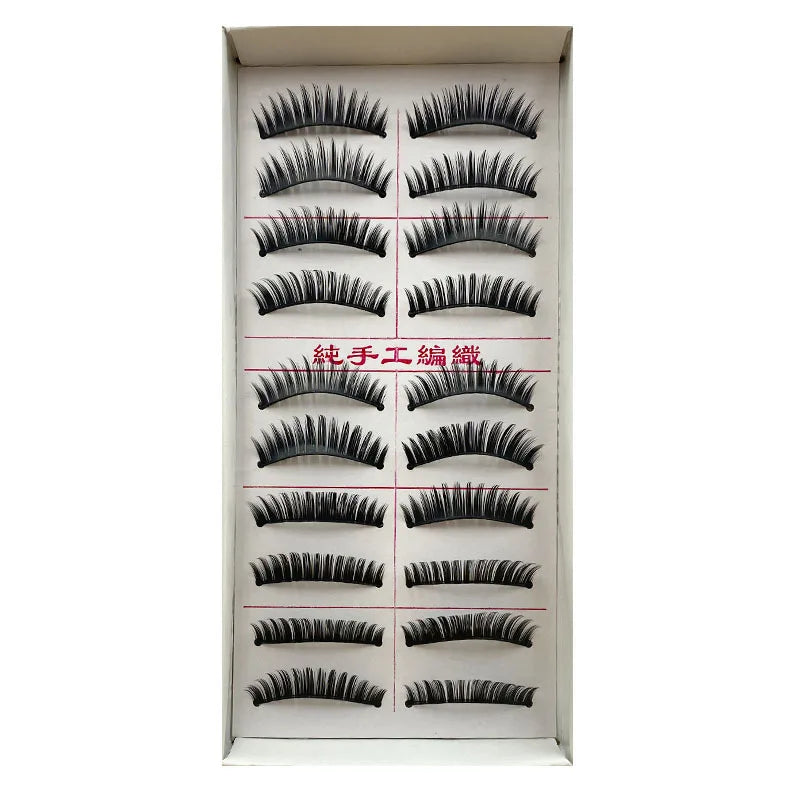 2023 New 10 pairs 3D Mink Eyelashes Natural False Eyelashes Lashes Soft Fake Eyelashes Extension Makeup Tools Wholesale