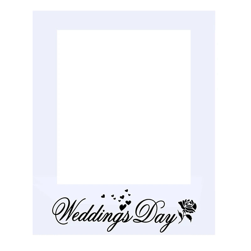 Wedding Just Married Photo Booth Frame Props Wedding Decoration Bridal Bachelorette Party Favors DIY Backdrop Photobooth Props