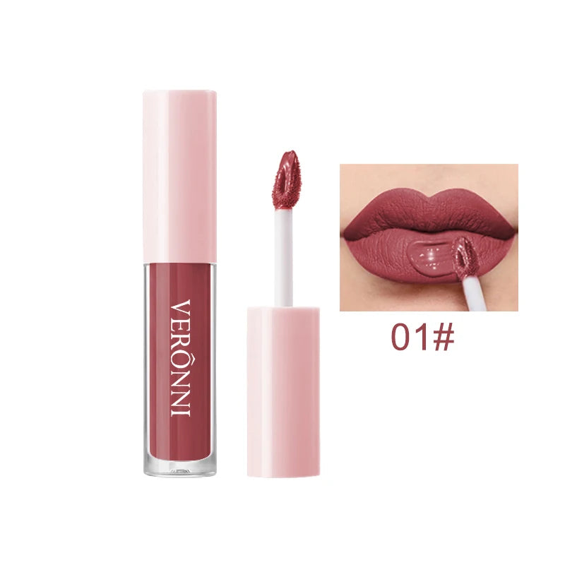 12 Colors Matte Liquid Lipstick 2.3ml Mini Size Vegan&Cruelty-Free Long Lasting Non-Drying Nude to Bold Shades Fade Proof Makup
