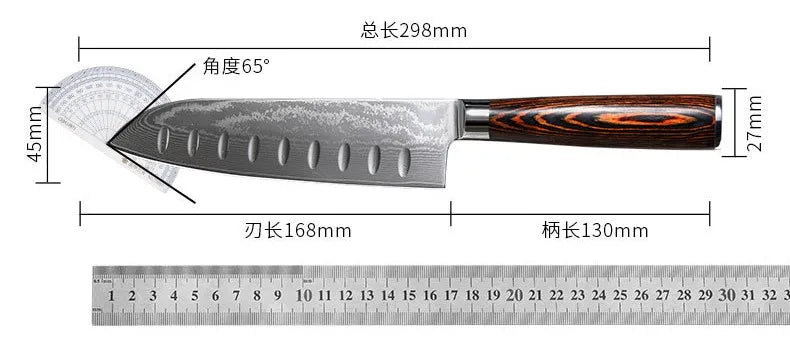 Damascus Kitchen Knives Tanto Fruit Santoku 67 Layers Knives Utility Handmade Chef Knife Japanese Vg10 Facas De Cozinha