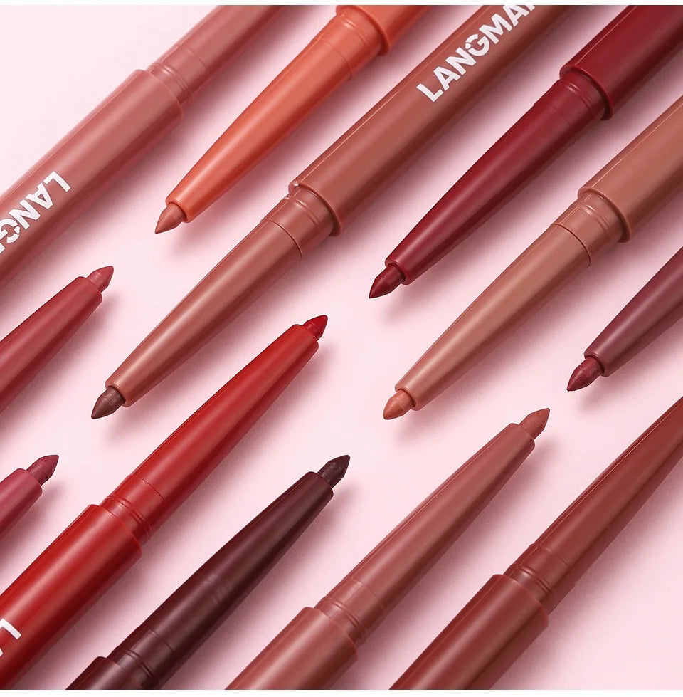 12-color Matte Lip Liner Waterproof Plumping Stain Lipstick Natural Nude Pink Lip Liner Professional Outline Lips Contour Makeup