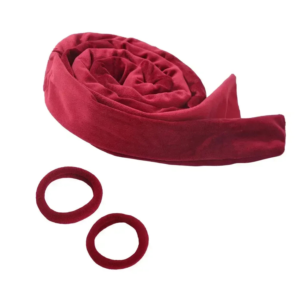 No Heat Hair Curler And Satin Sleeping Cap Set Heatless Hair Curling Headband Hair Claw Clip Hairs Rings Soft Sleeping Hat Salon