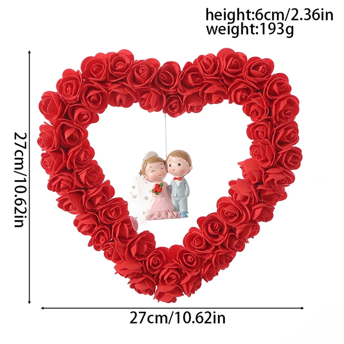 Wedding Decoration 2025 Love Wreath Decoration Wedding Proposal Party Simulation Rose Embroidered Ball Wreath Scene Decoration