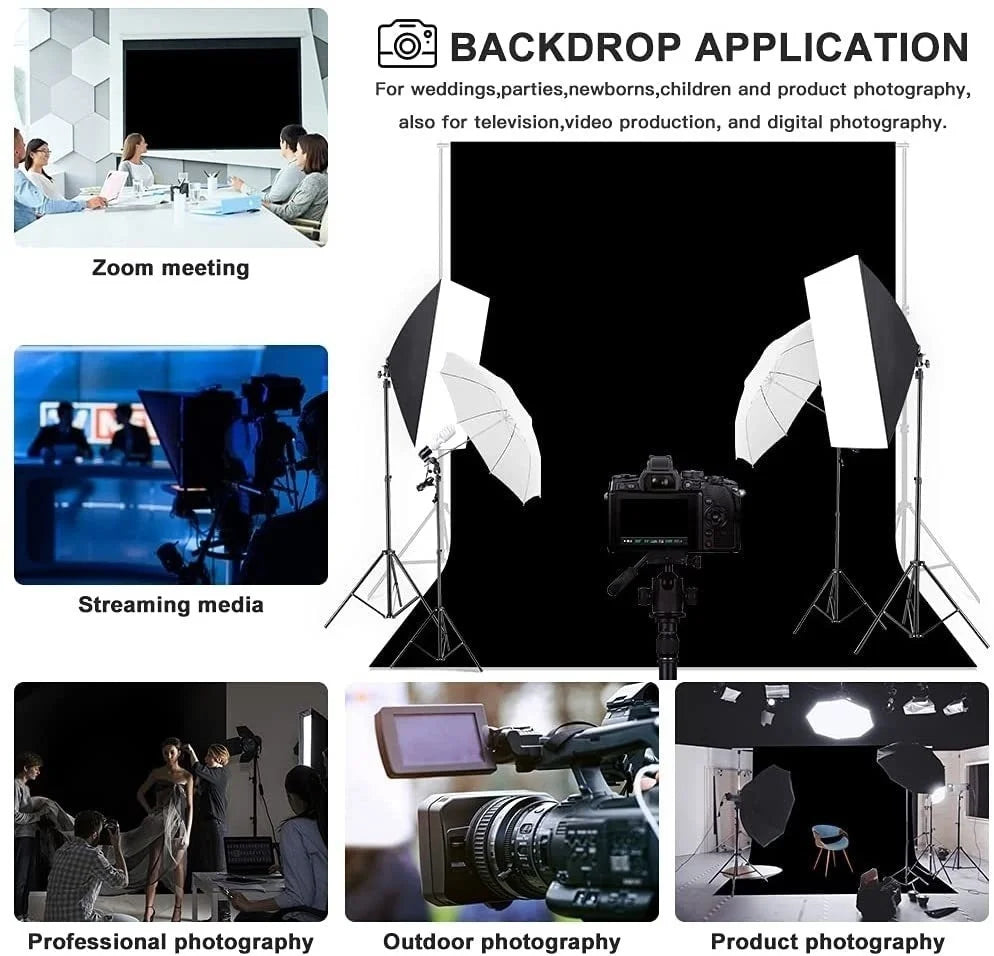 3*4M Backdrop Background for Photography Photo Booth Backdrop for Photoshoot Background Screen Video Recording Parties Curtain