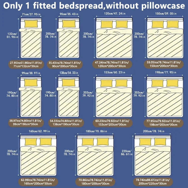 1 Cartoon Fun Printed Matte Fitted Sheet, Bedroom Printed Bed Cover, Bedding (Excluding Pillowcases)