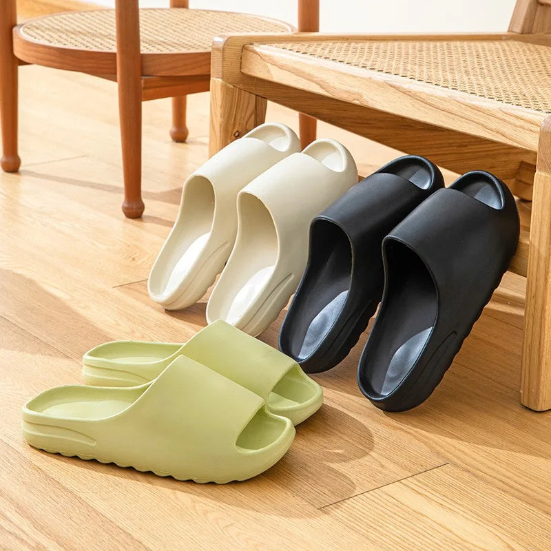 Men's and Women's Casual Slippers Thick-Soled Wear-Resistant Non-Slip Heightening Comfortable Soft Casual Beach Sandals