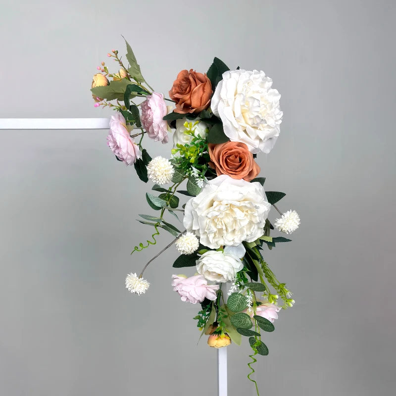 Artificial Flowers For Wedding Decoration Welcome Sign Decor Flower Guid Sign Wedding Props Floral Arrangement Flower Row