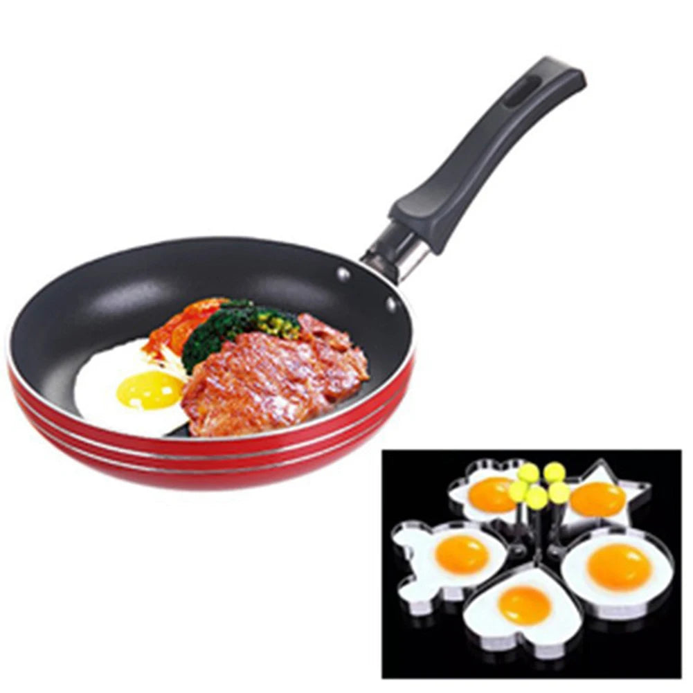 1 Pcs Frying Pan 18CM Frying Pan Non-Stick Steel Frypan Pot Saucepan Random Color For Cookware Kitchen Dining Bar