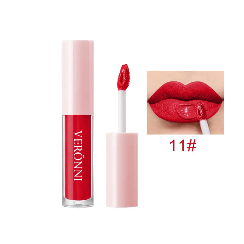 12 Colors Matte Liquid Lipstick 2.3ml Mini Size Vegan&Cruelty-Free Long Lasting Non-Drying Nude to Bold Shades Fade Proof Makup