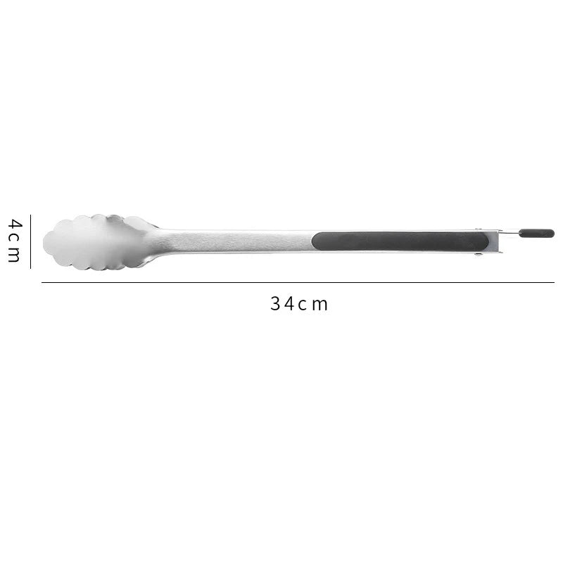 9/12/14/16 Inch Bbq Tongs Non-Slip Handle Stainless Steel