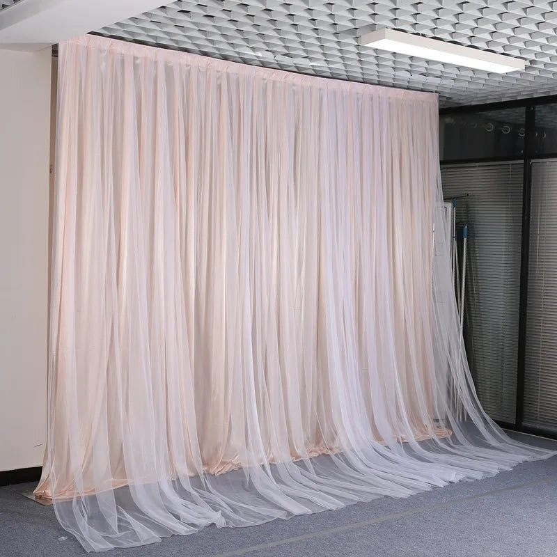 Backdrop Curtains for Parties, Sheer Backdrop Curtain Wedding Photo Backdrop Drapes for Baby Shower Photography Birthday Party