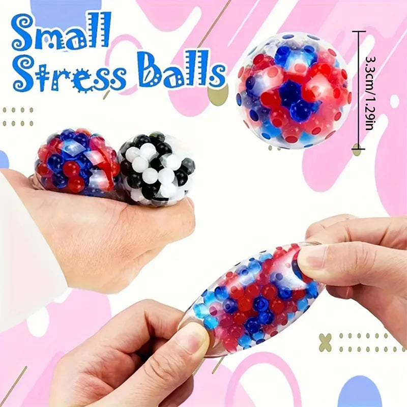 5/10/20pcs 3.5cm Squeeze Ball Soft Rubber Grape Ball Stress Relief Sensory Toy Kids Birthday Party Favors Pinata Filler Gifts