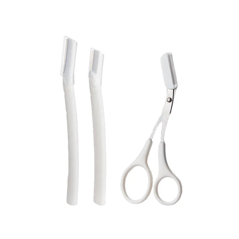 Karsyngirl 2/3Pcs Women Eyebrow Trimmer Women Facial Epilator Eyebrow Hair Remover Stainless Steel Eyebrow Razor Beauty Tools