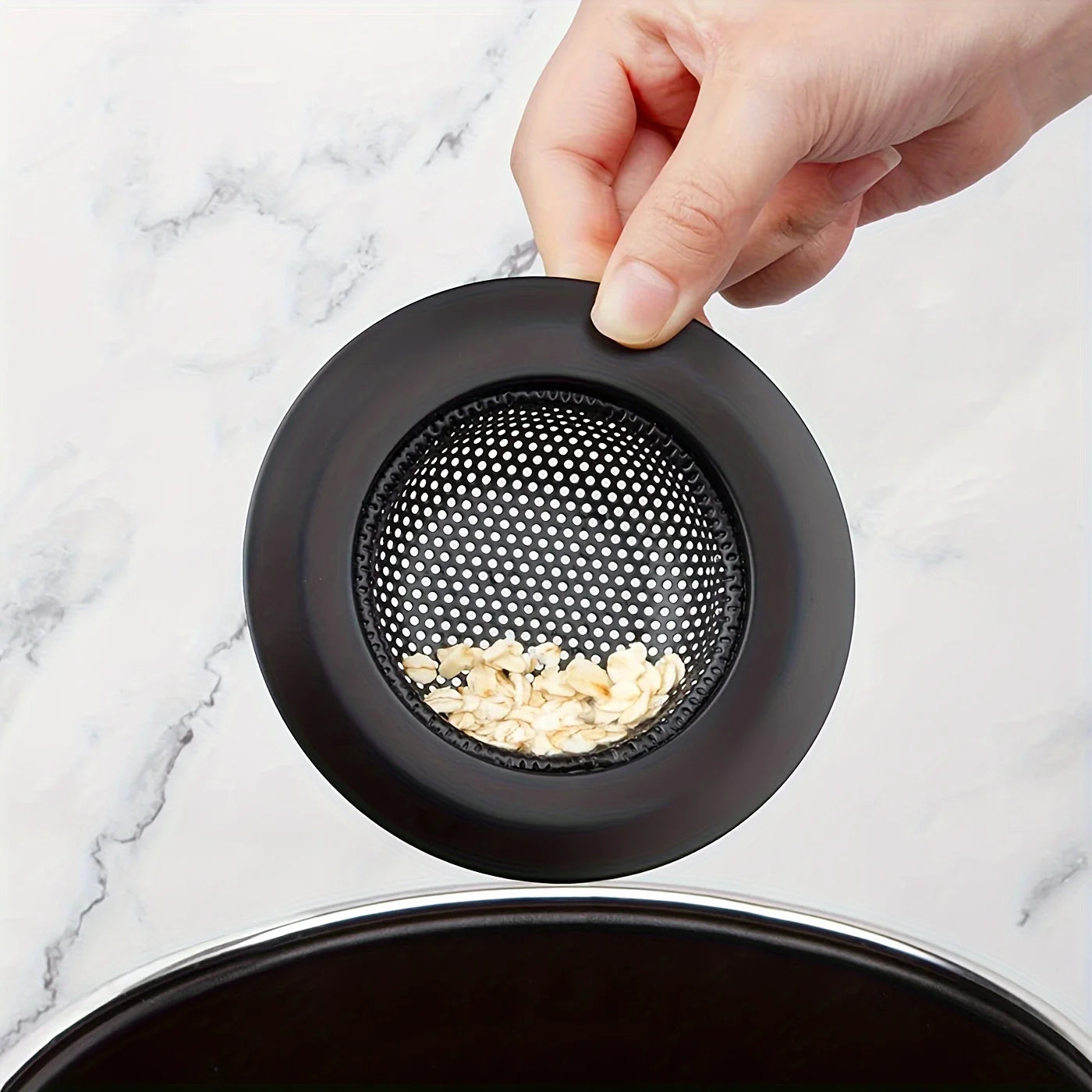 2Pcs Kitchen Sink Filter Stainless Steel Mesh Sink Strainer