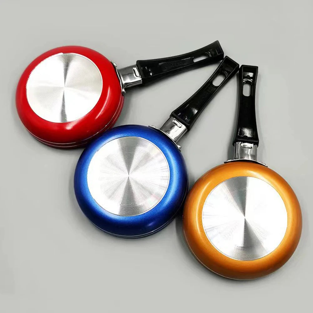 1 Pcs Frying Pan 18CM Frying Pan Non-Stick Steel Frypan Pot Saucepan Random Color For Cookware Kitchen Dining Bar