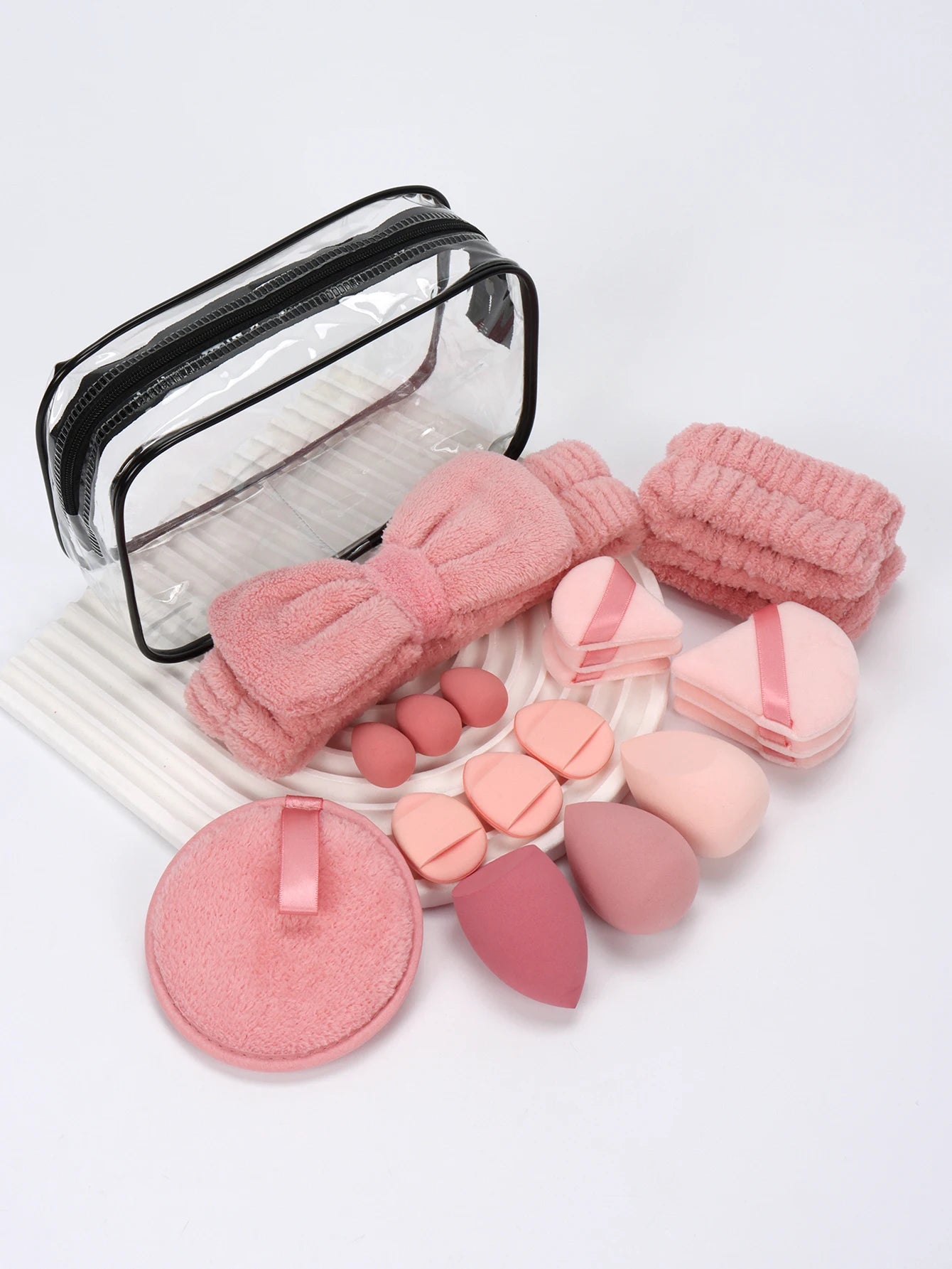 Mountain Raspberry 15-16-19-20 Pieces Set, Multi-Functional Makeup Tool, Which Becomes Larger When Exposed to Water, Dry and Wet