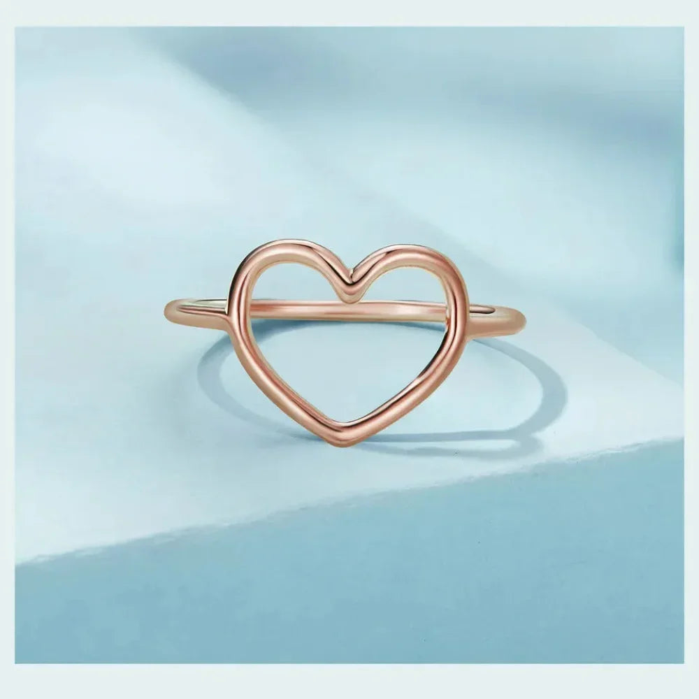 Exquisite 925 Sterling Silver Heart Rings For Women - Romantic Statement Jewelry