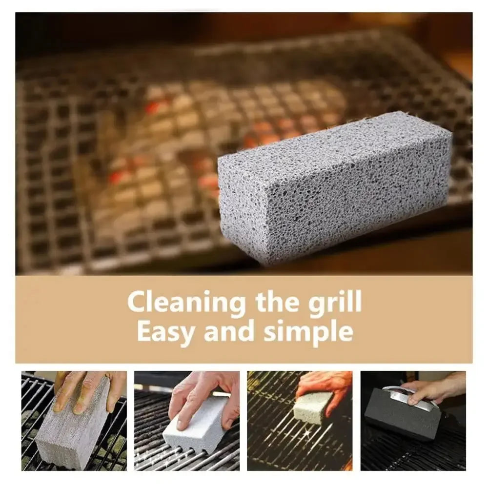 BBQ Grill Cleaning Brick Block Barbecue Cleaning Stone Racks Stains Grease BBQ Tools Outdoor Kitchen Oil Stain Cleaning Brush