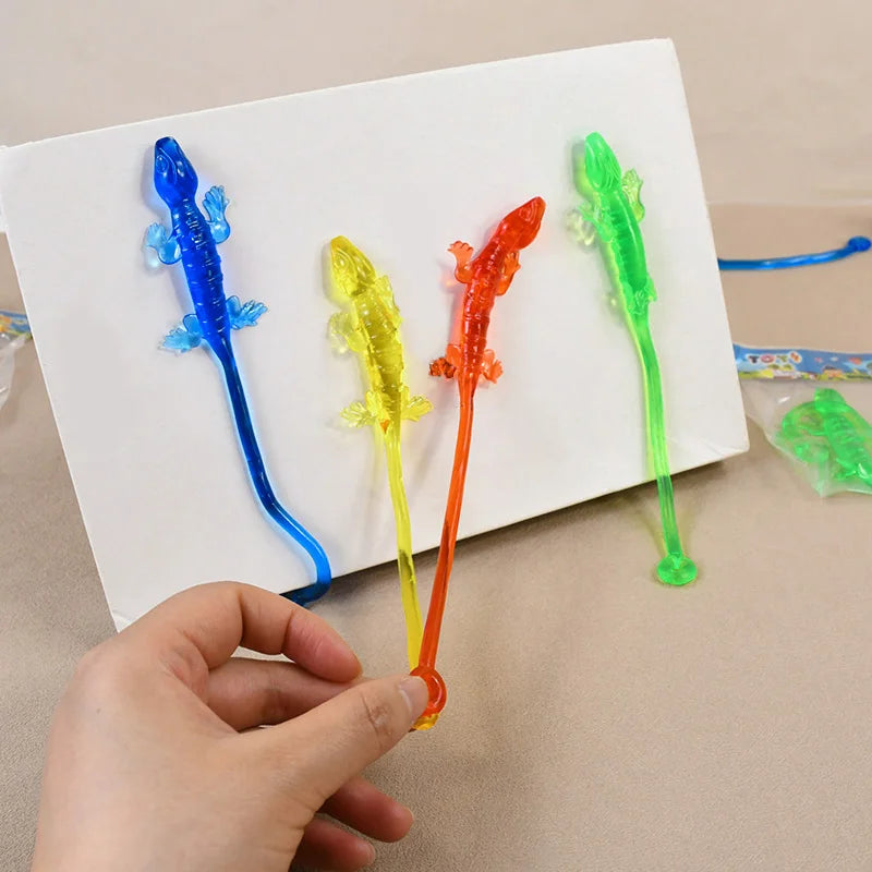 10/20/30Pcs Sticky Climbing Lizard Kids Birthday Party Favors Goodie Filler Pinata Toys School Prizes Halloween Christmas Gift