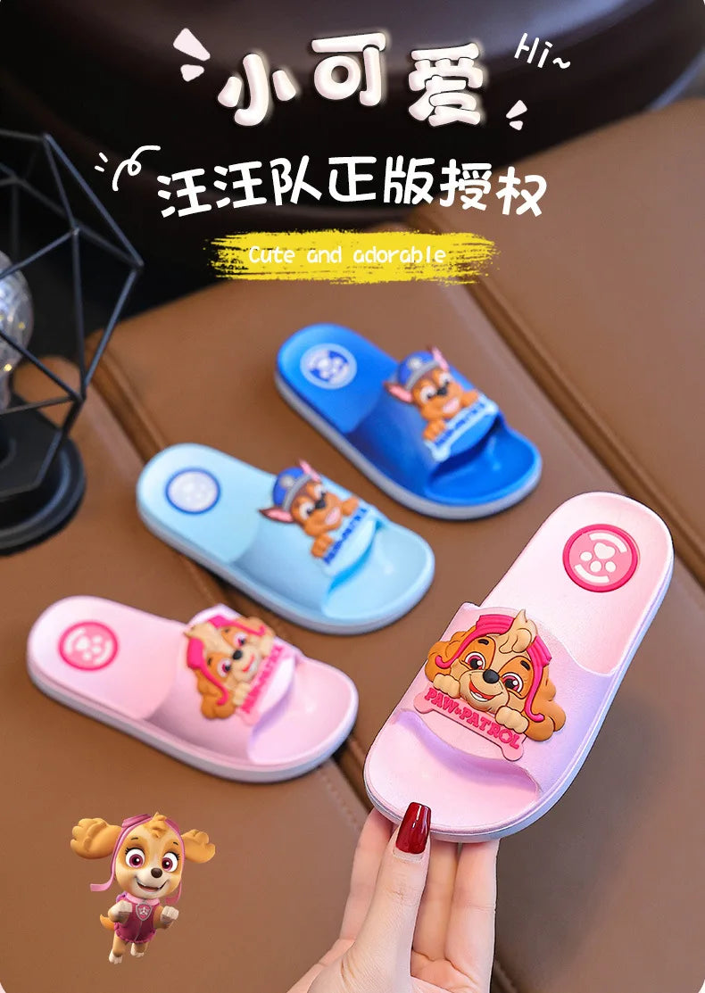Authentic PAW PATROL Children's Slippers Boys Girls Summer Non-slip Beach Shoes Indoor Bathroom Slippers