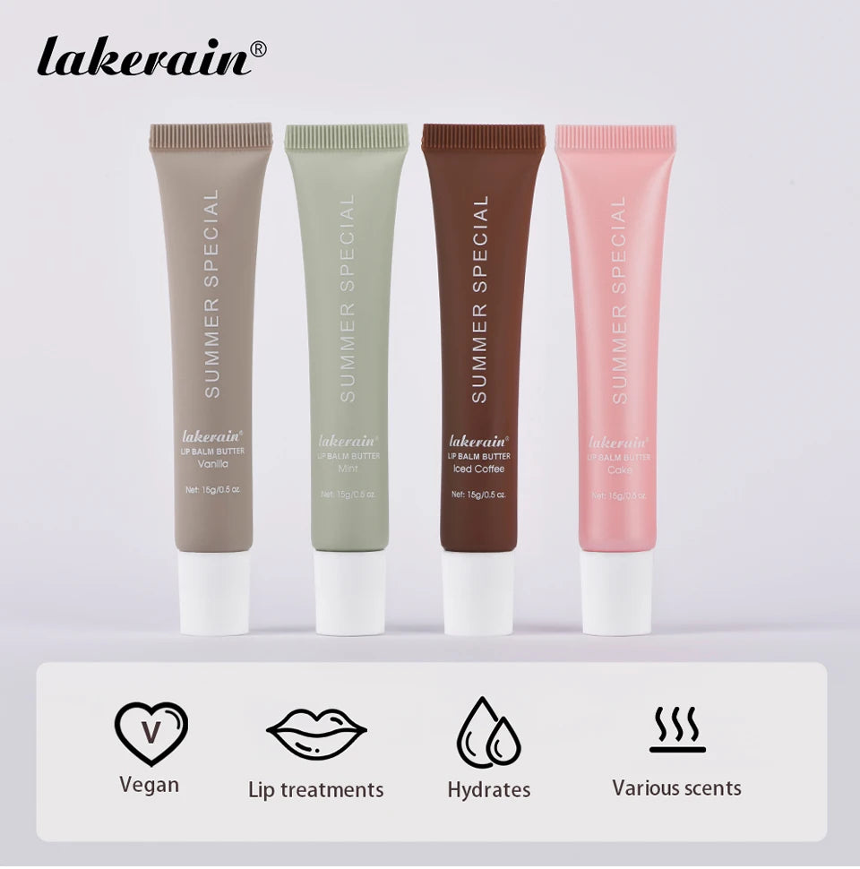 Summer Lip Balm Moisturizing Mirror Lip Gloss Lip Vanilla Mint Iced Coffee Cake Smell Lipstick Transparent Lip Oil Makeup