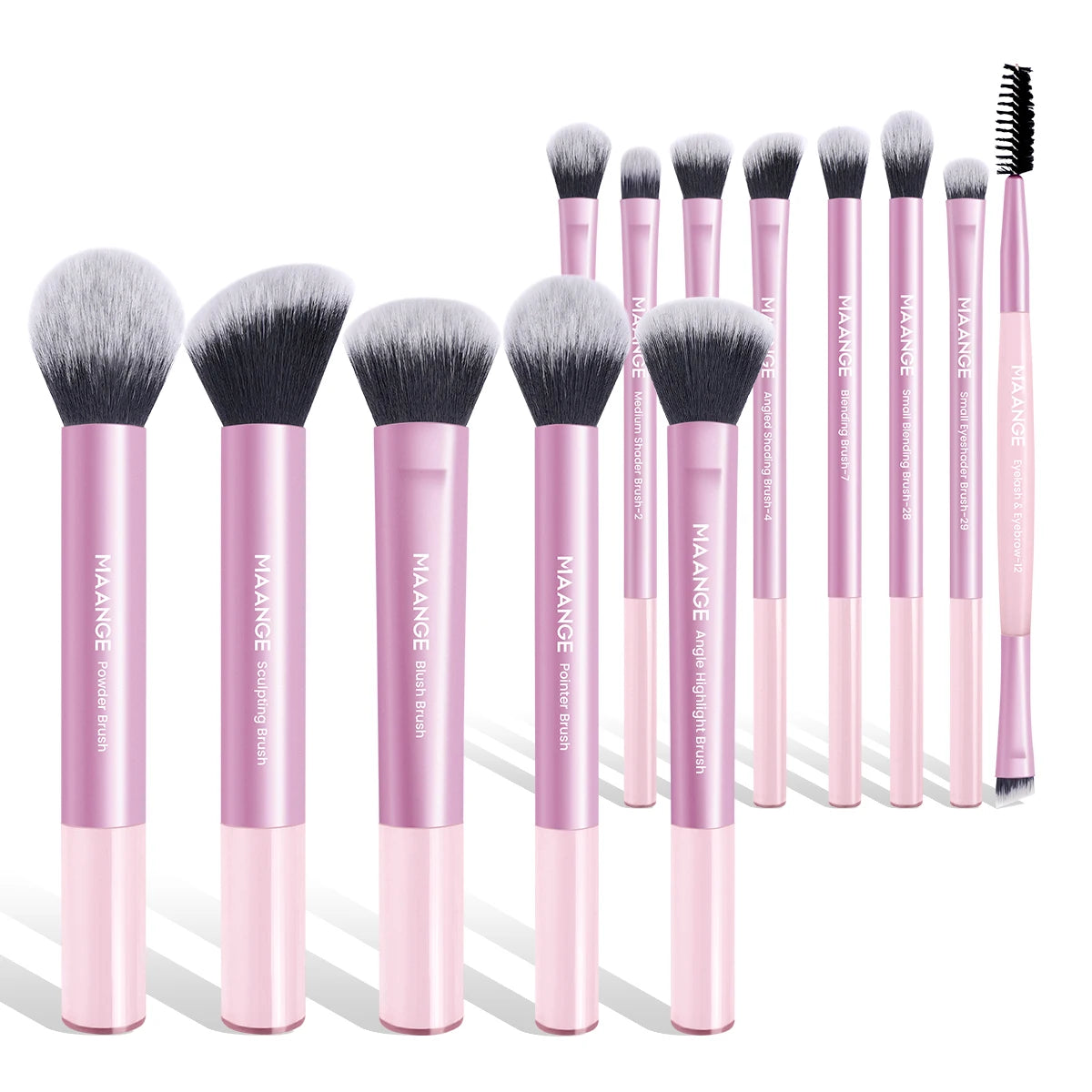 MAANGE 13PCS Makeup Brush Set Foundation Concealer Powder Eyeshadow Blush Brush Kabuki Blending Cosmetic Beauty Tool for Face