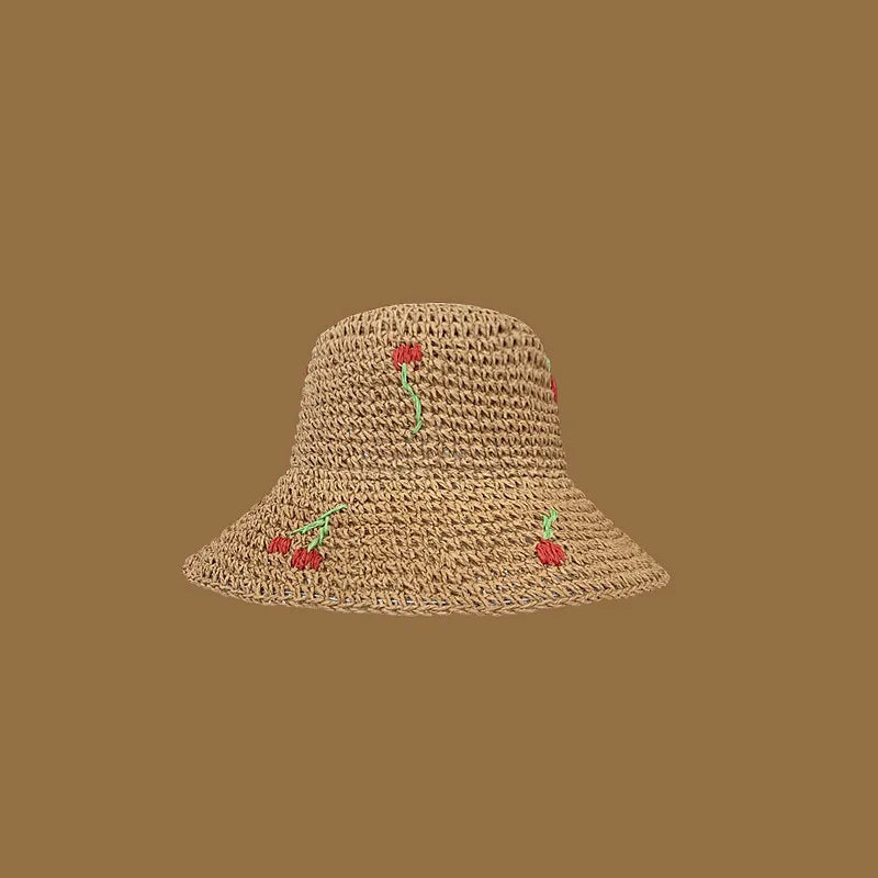 Korean Handmade Straw Hat For Women, Japanese Small fresh Sunshade Hat For Spring And Summer Outings, Sunscreen Hat
