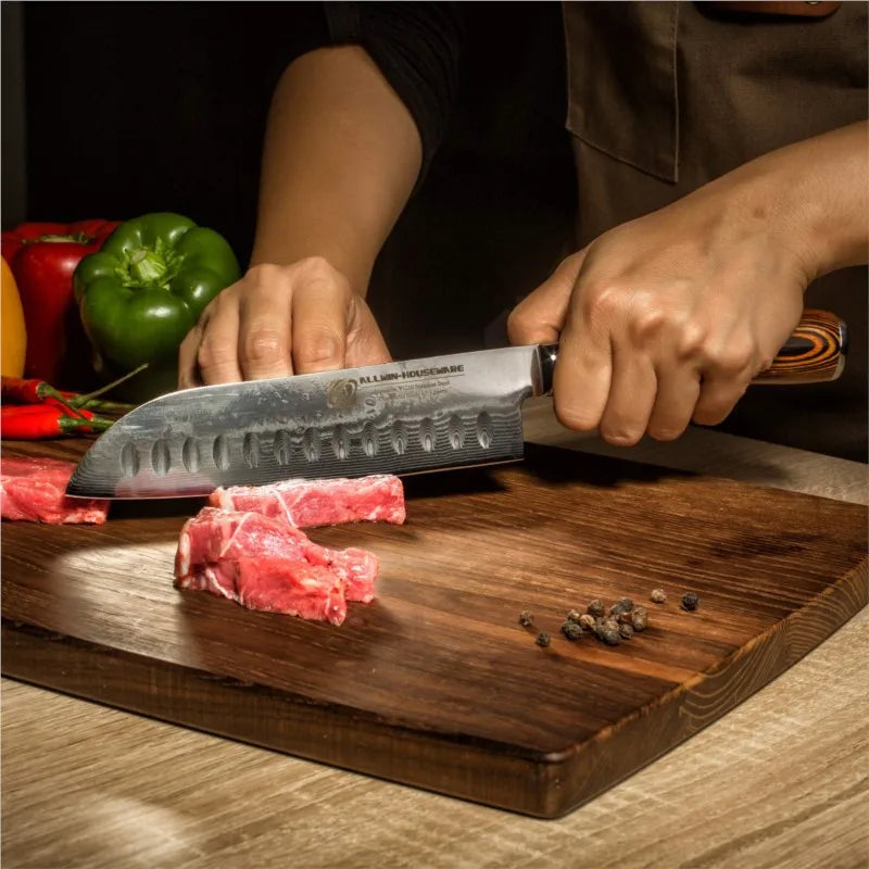 Damascus Kitchen Knives Tanto Fruit Santoku 67 Layers Knives Utility Handmade Chef Knife Japanese Vg10 Facas De Cozinha