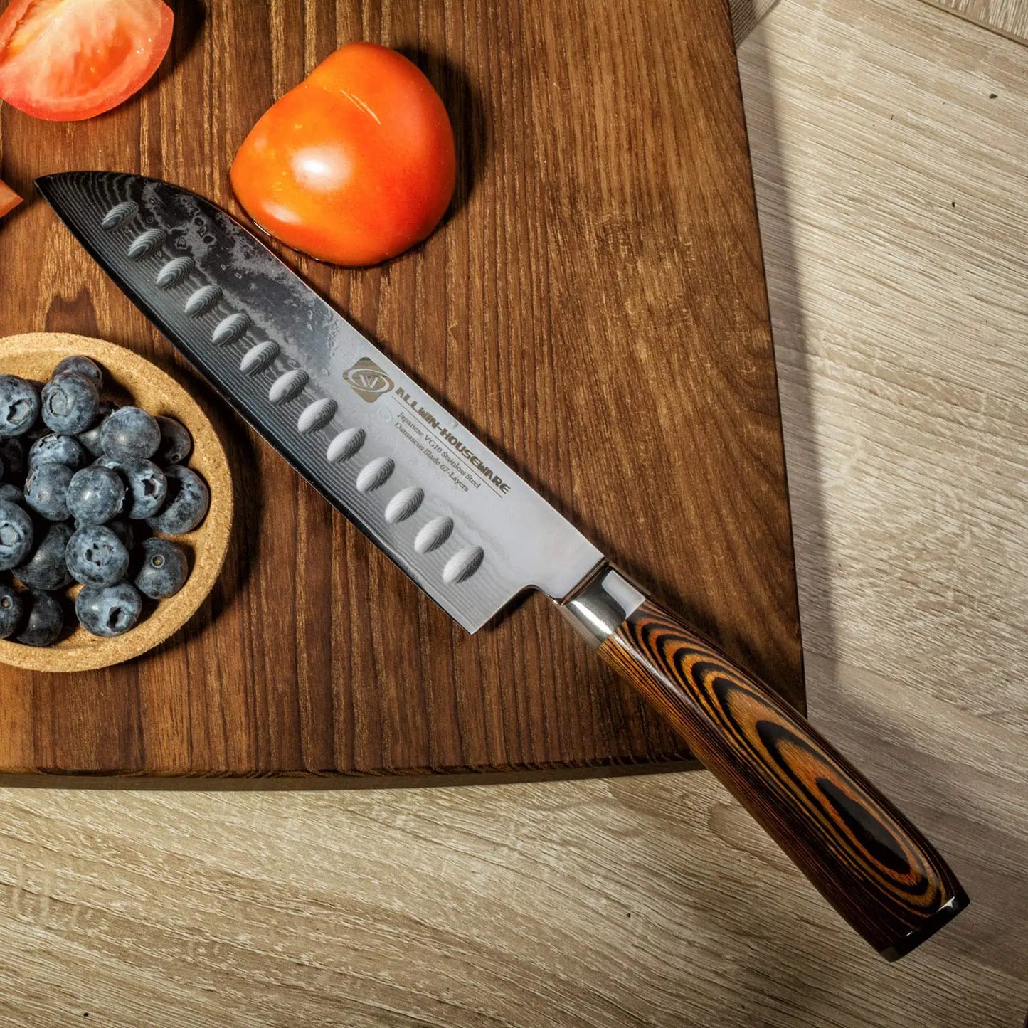 Damascus Kitchen Knives Tanto Fruit Santoku 67 Layers Knives Utility Handmade Chef Knife Japanese Vg10 Facas De Cozinha