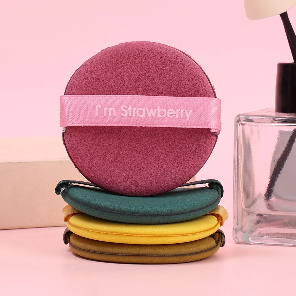 20pcs Strawberry Cosmetic Sponge Puff Double Side Soft Beauty Makeup Air Cushion Puffs Dry and Wet Use BB Cream Cosmetics Tools