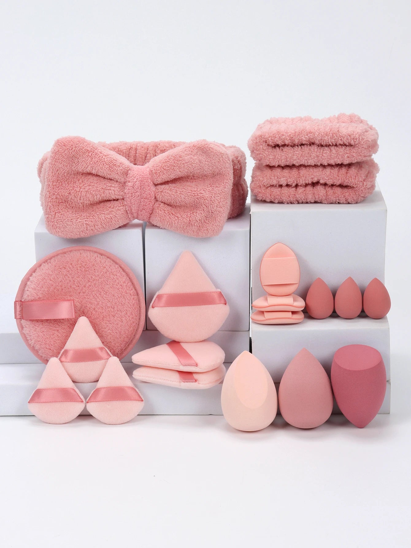 Mountain Raspberry 15-16-19-20 Pieces Set, Multi-Functional Makeup Tool, Which Becomes Larger When Exposed to Water, Dry and Wet