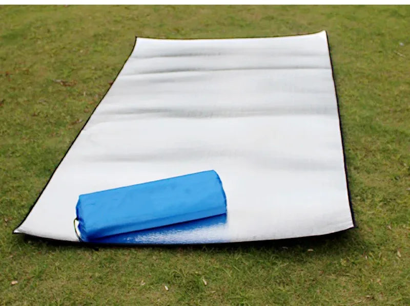 Camping Mat Foam Foil Blanket Aluminum Insulation Foam Foil Mat Sleeping Pad Thermal Outdoor Tent Footprint Reflecting Heat