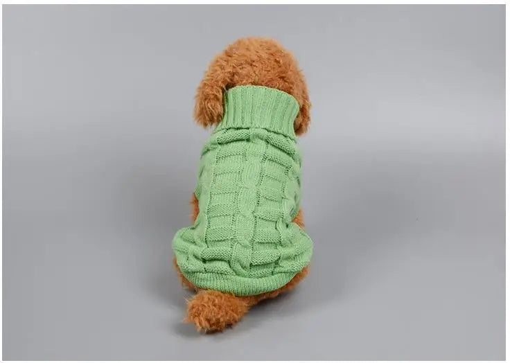Warm Knit Dog Sweater for Winter Outdoor Use-2