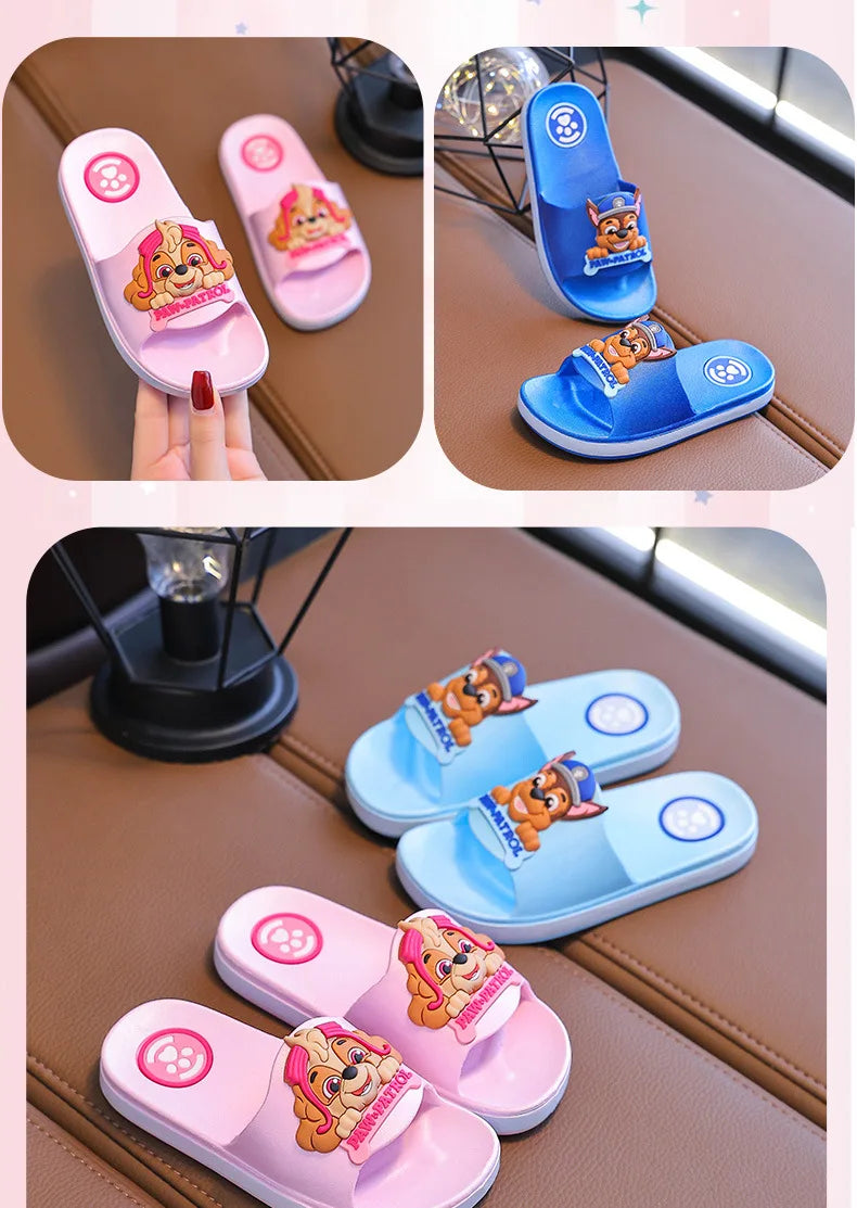 Authentic PAW PATROL Children's Slippers Boys Girls Summer Non-slip Beach Shoes Indoor Bathroom Slippers